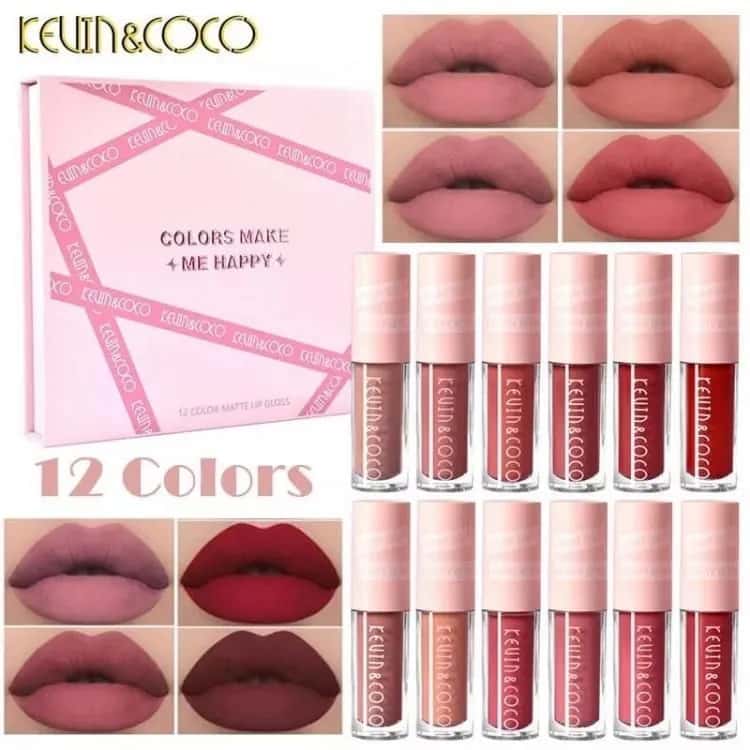 SET 12 LABIALES MATTE LIP GLOSS