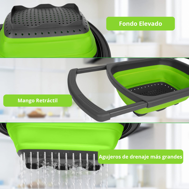 Mini Colador Plegable con Drenaje
