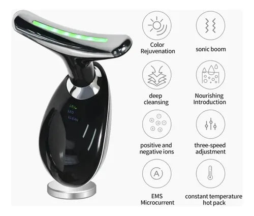 MASAJEADOR ULTRASONIDO FACIAL 3 en 1