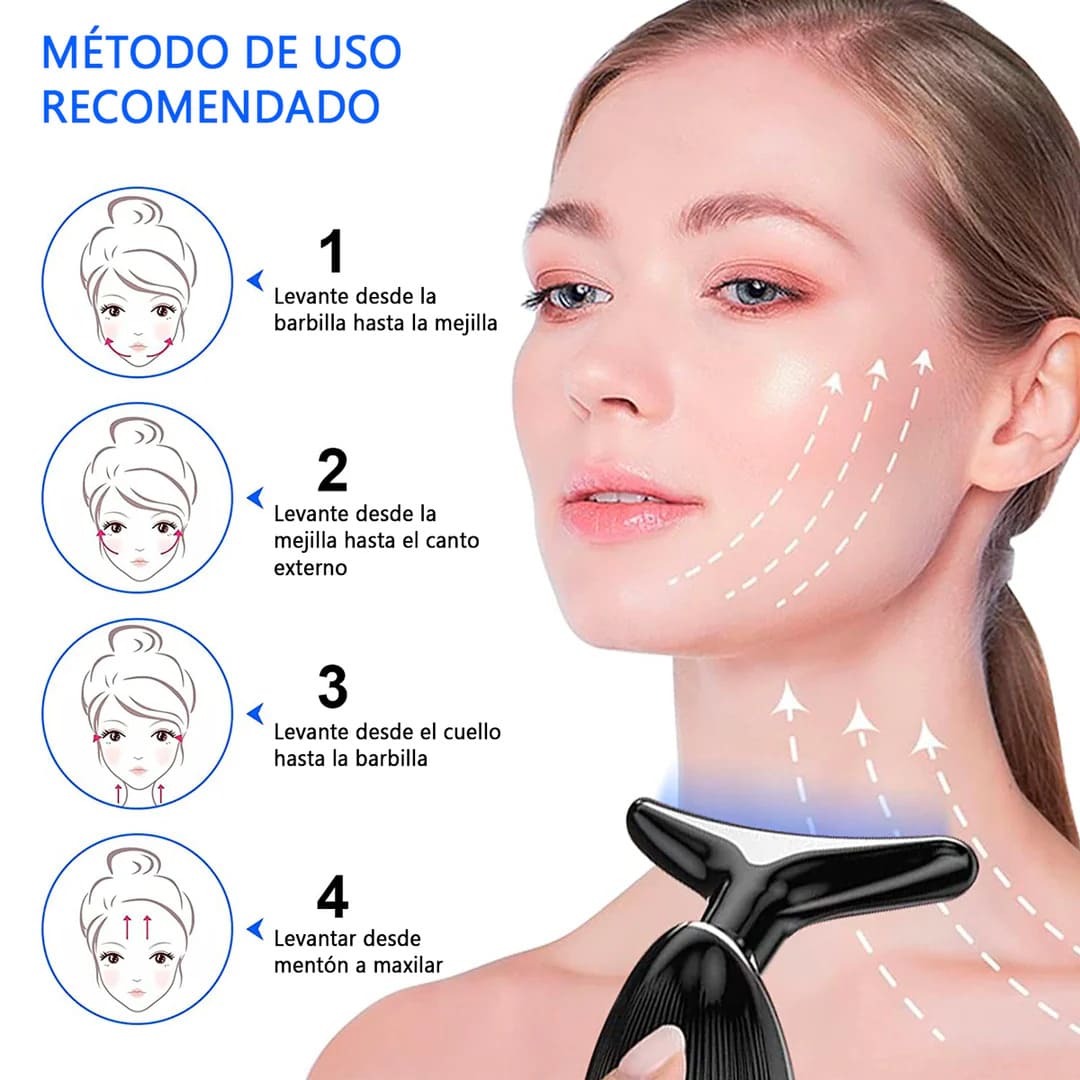 MASAJEADOR ULTRASONIDO FACIAL 3 en 1