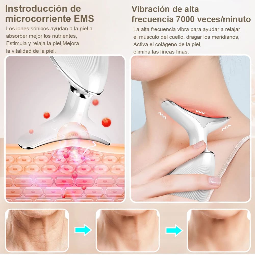 MASAJEADOR ULTRASONIDO FACIAL 3 en 1