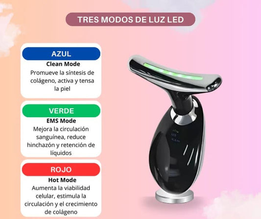 MASAJEADOR ULTRASONIDO FACIAL 3 en 1