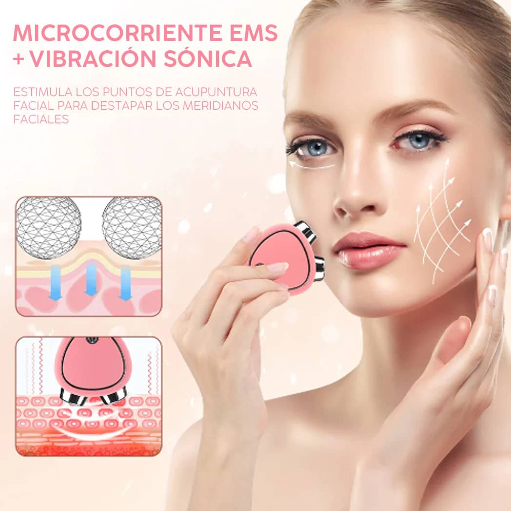 MASAJEADOR FACIAL CON MICROCORRIENTE